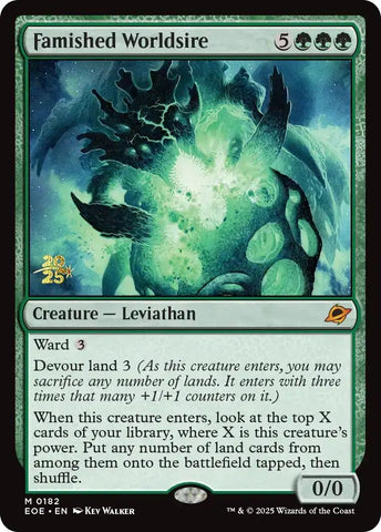 Image for Famished Worldsire (182) (Prerelease Cards) - Magic: The Gathering