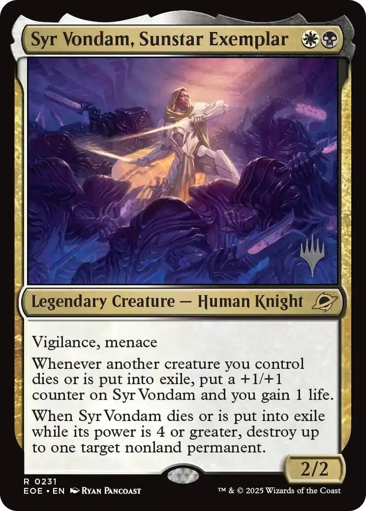 Image for Syr Vondam, Sunstar Exemplar (231) (Promo Pack: Edge of Eternities) - Magic: The Gathering