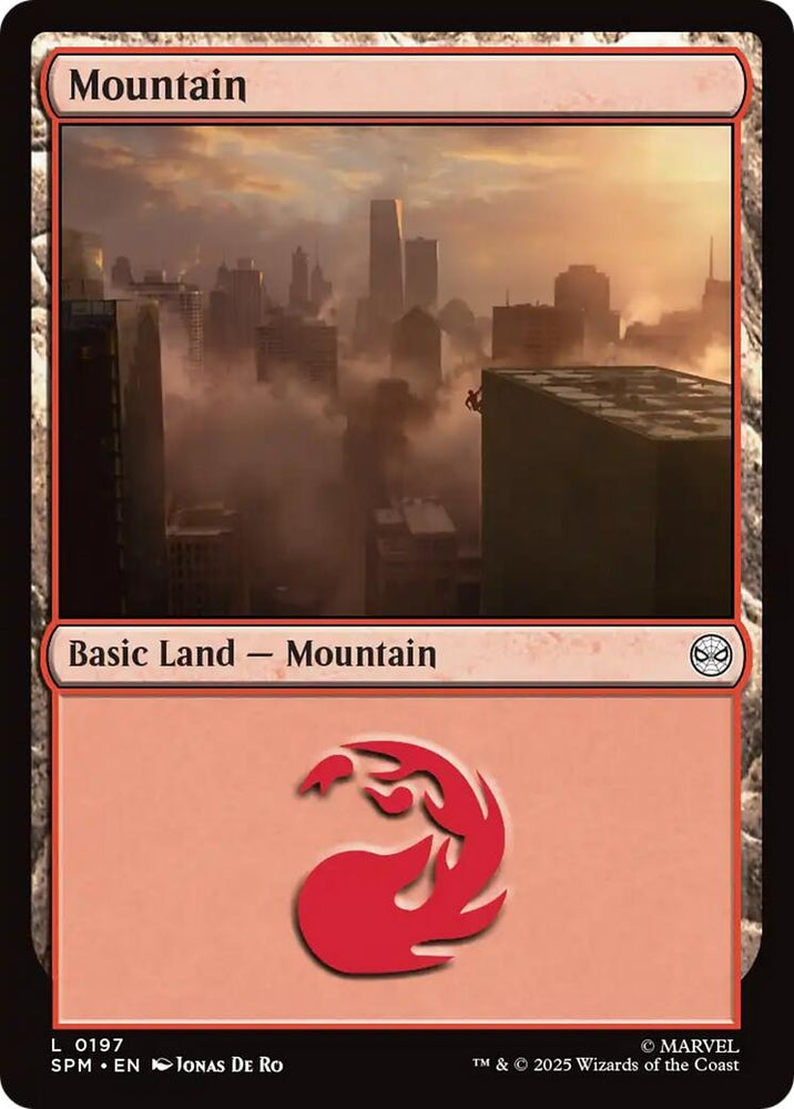 Image for Mountain (0197) (197) (Marvel's Spider-Man) - Magic: The Gathering