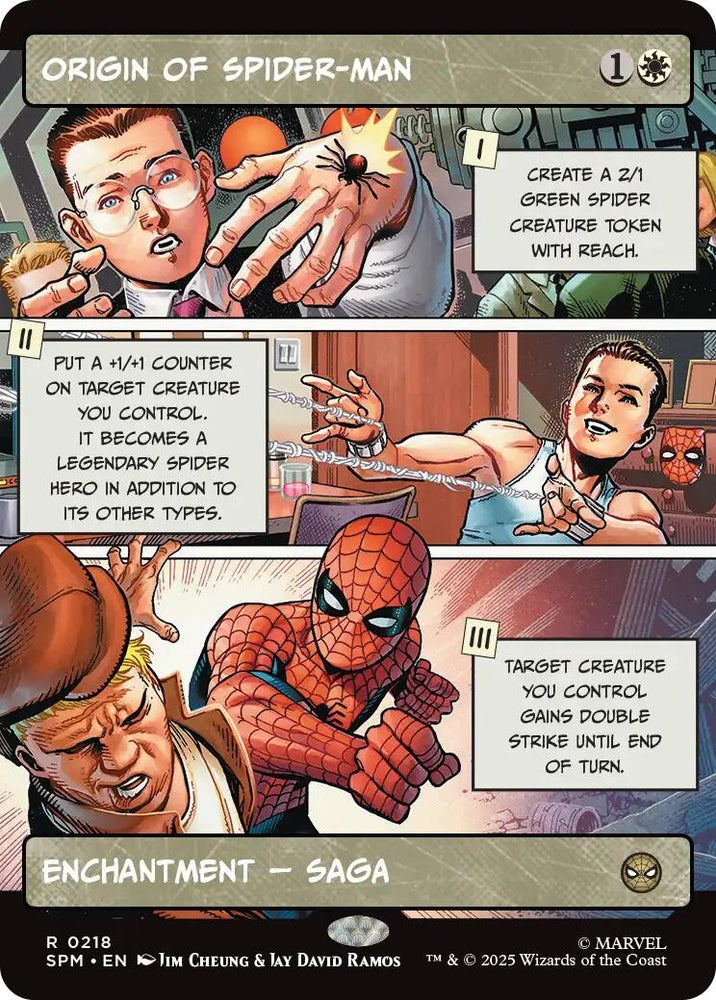 Image for Origin of Spider-Man (Borderless) (218) - Magic: The Gathering