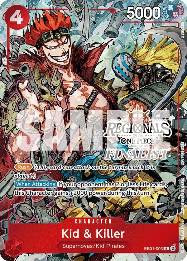 Image for Kid & Killer (Offline Regional Finalist Card Set 2025 Vol.2) (EB01-003) - One Piece Card Game