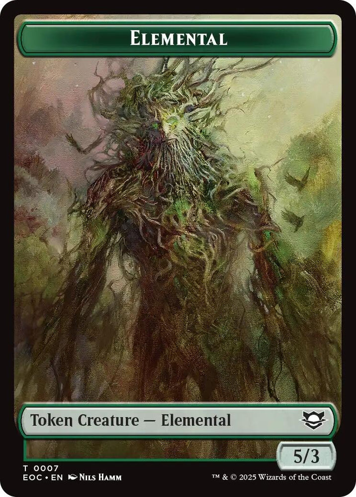 Image for Elemental (0007) // Golem (0014) Double-Sided Token (7 // 14) (Commander: Edge of Eternities) - Magic: The Gathering
