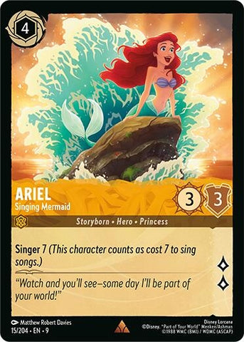 Image for Ariel - Singing Mermaid (15/204) (Fabled) - Disney Lorcana