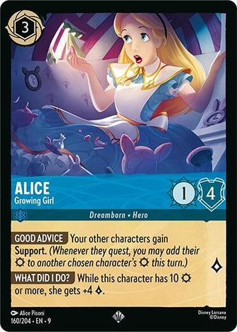 Image for Alice - Growing Girl (160/204) (Fabled) - Disney Lorcana