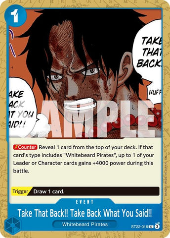 Image for Take That Back!! Take Back What You Said!! (ST22-016) - One Piece Card Game