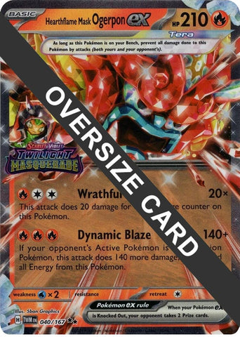 Image for Hearthflame Mask Ogerpon ex (Twilight Masquerade Stamp) (040/167) - Pokemon