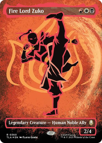 Image for Fire Lord Zuko (Borderless Battle Pose) (360) (Avatar: The Last Airbender) - Magic: The Gathering