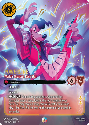 Image for Powerline - World's Greatest Rock Star (Enchanted) (233/204) - Disney Lorcana