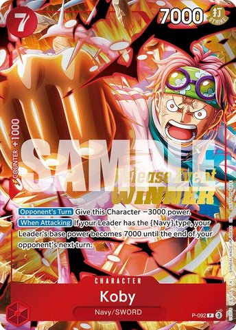 Image for Koby (OP12 Release Event Winner) (P-092) - One Piece Card Game