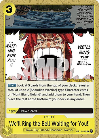 Image for We'll Ring the Bell Waiting for You!! (OP12-116) - One Piece Card Game