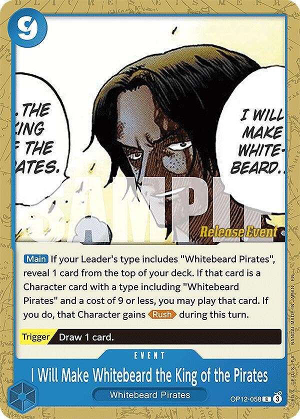 Image for I Will Make Whitebeard the King of the Pirates (OP12-058) - One Piece Card Game