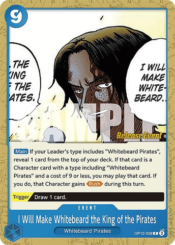 Image for I Will Make Whitebeard the King of the Pirates (OP12-058) - One Piece Card Game