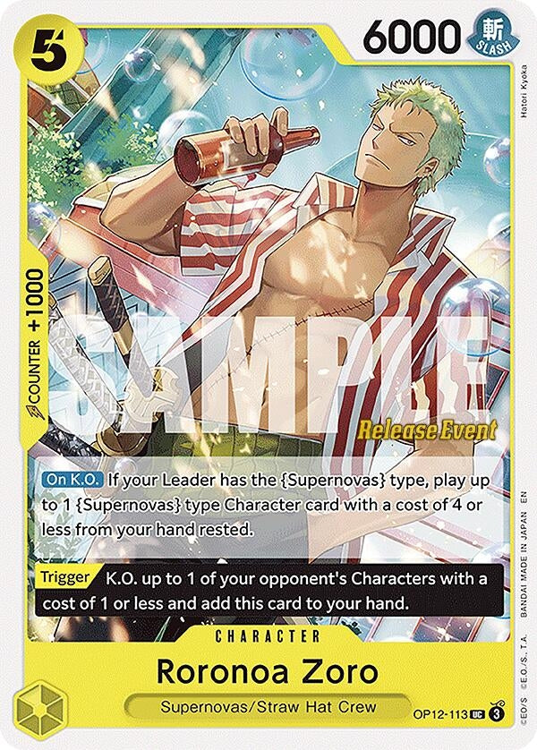 Image for Roronoa Zoro (113) (OP12-113) - One Piece Card Game