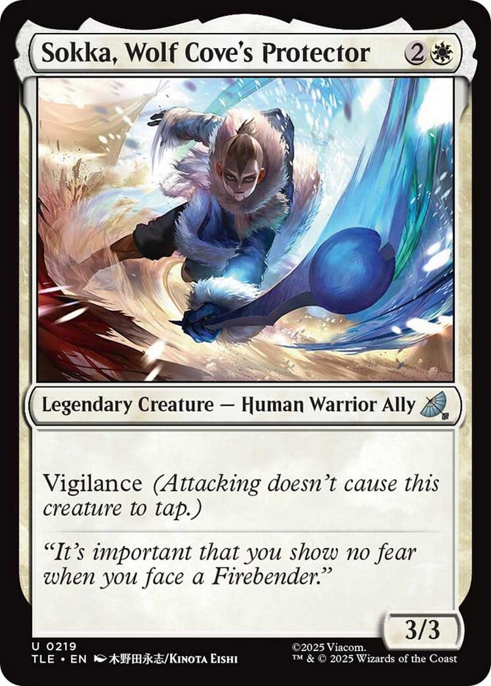 Image for Sokka, Wolf Cove's Protector (0219) (219) (Avatar: The Last Airbender: Eternal-Legal) - Magic: The Gathering