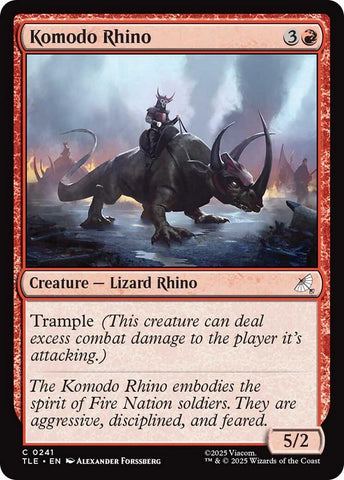 Image for Komodo Rhino (241) (Avatar: The Last Airbender: Eternal-Legal) - Magic: The Gathering