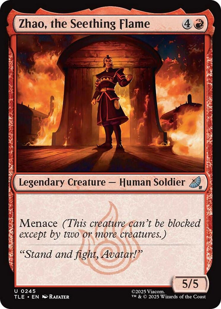 Image for Zhao, the Seething Flame (0245) (245) (Avatar: The Last Airbender: Eternal-Legal) - Magic: The Gathering