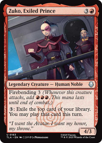 Image for Zuko, Exiled Prince (163) (Avatar: The Last Airbender) - Magic: The Gathering