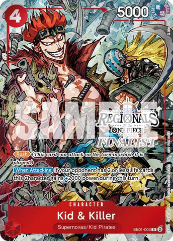 Image for Kid & Killer (Online Regional Finalist Card Set 2025 Vol.2) (EB01-003) - One Piece Card Game