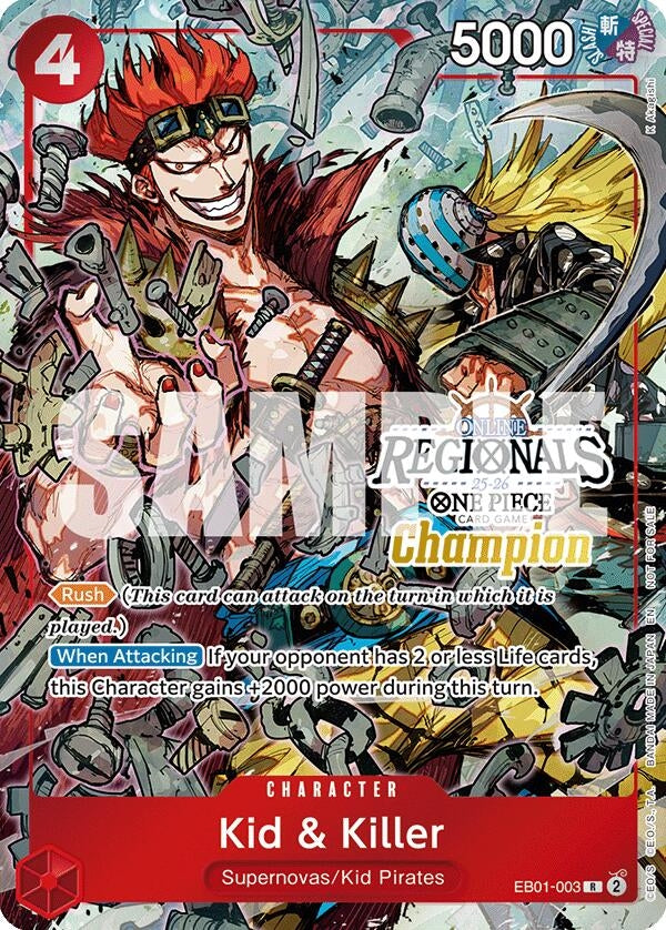 Image for Kid & Killer (Online Regional Champion Card Set 2025 Vol.2) (EB01-003) - One Piece Card Game