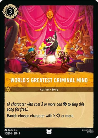 Image for World's Greatest Criminal Mind (30/204) (Fabled) - Disney Lorcana