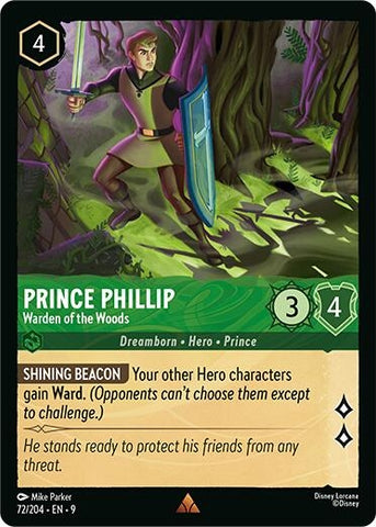 Image for Prince Phillip - Warden of the Woods (72/204) (Fabled) - Disney Lorcana