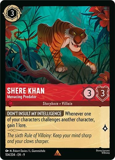 Image for Shere Khan - Menacing Predator (104/204) (Fabled) - Disney Lorcana