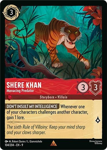 Image for Shere Khan - Menacing Predator (104/204) (Fabled) - Disney Lorcana