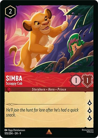 Image for Simba - Scrappy Cub (105/204) (Fabled) - Disney Lorcana
