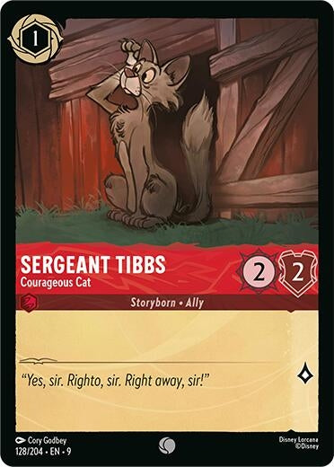 Image for Sergeant Tibbs - Courageous Cat (128/204) - Disney Lorcana