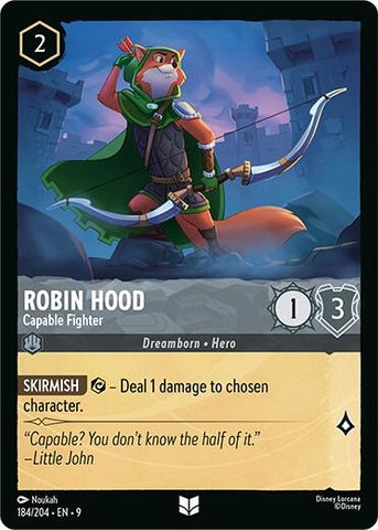Image for Robin Hood - Capable Fighter (184/204) (Fabled) - Disney Lorcana