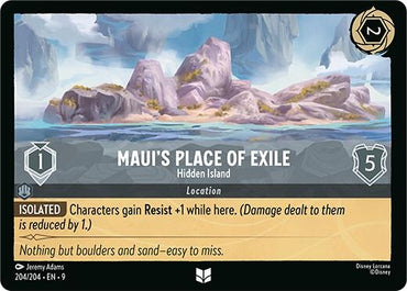 Image for Maui's Place of Exile - Hidden Island (204/204) (Fabled) - Disney Lorcana