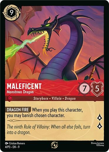 Image for Maleficent - Monstrous Dragon (Store Championship Participant) (4/P3) (Disney Lorcana Promo Cards) - Disney Lorcana