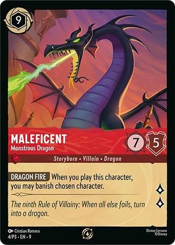 Image for Maleficent - Monstrous Dragon (Store Championship Participant) (4/P3) (Disney Lorcana Promo Cards) - Disney Lorcana