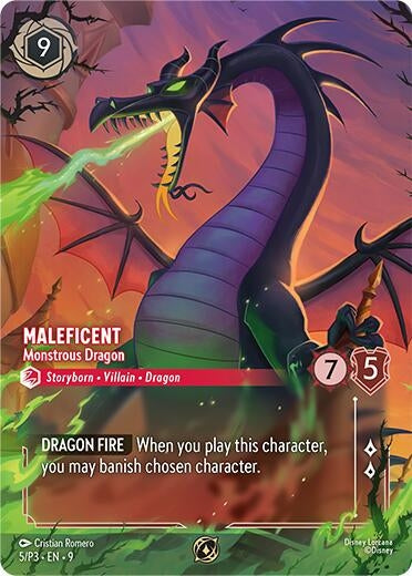 Image for Maleficent - Monstrous Dragon (Store Championship) (5/P3) (Disney Lorcana Promo Cards) - Disney Lorcana