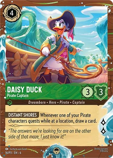Image for Daisy Duck - Pirate Captain (Disney Cruise Promo) (16/P3) (Disney Lorcana Promo Cards) - Disney Lorcana