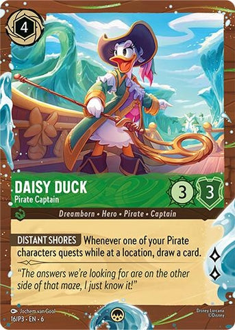 Image for Daisy Duck - Pirate Captain (Disney Cruise Promo) (16/P3) (Disney Lorcana Promo Cards) - Disney Lorcana