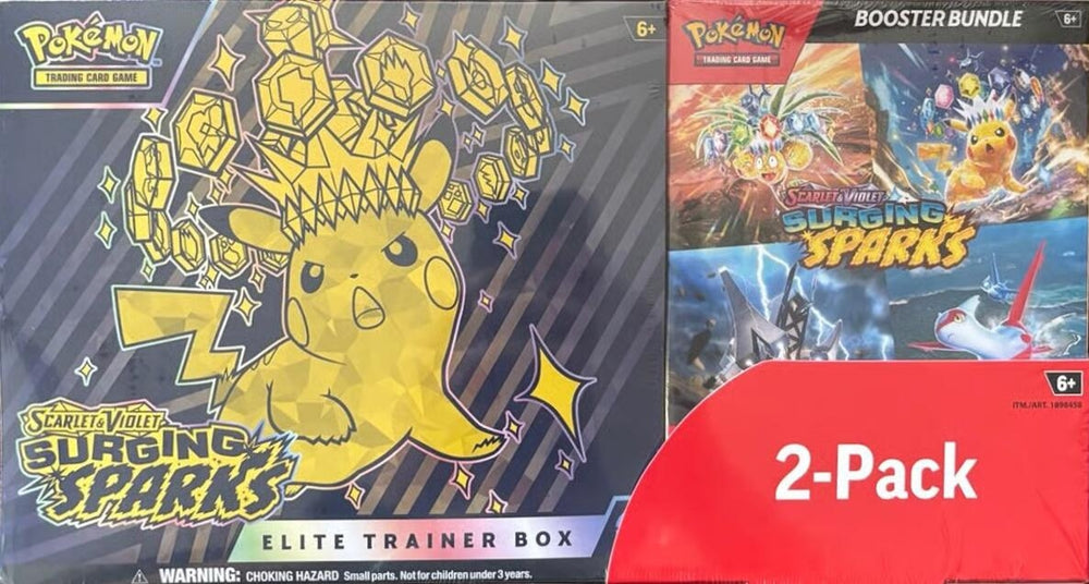 Costco Pokemon Surging Sparks 2-Pack Trainer Box and Booster Bundle Costco Pokemon Surging Sparks 2-Pack Trainer Box and Booster Bundle