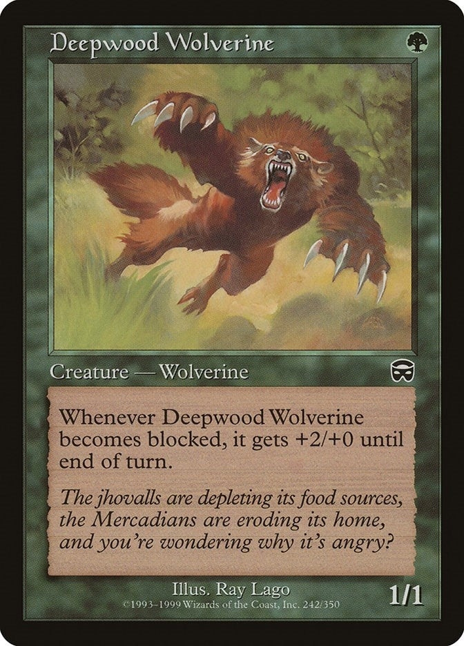 Image for Deepwood Wolverine (242) [Mercadian Masques]