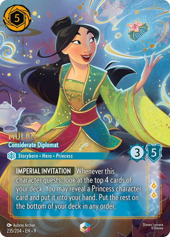 Image for Mulan - Considerate Diplomat (Enchanted) (235/204) (Fabled) - Disney Lorcana