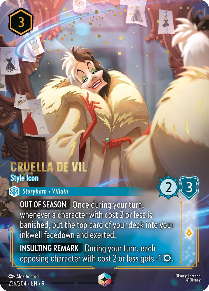 Image for Cruella De Vil - Style Icon (Enchanted) (Fabled) - Disney Lorcana
