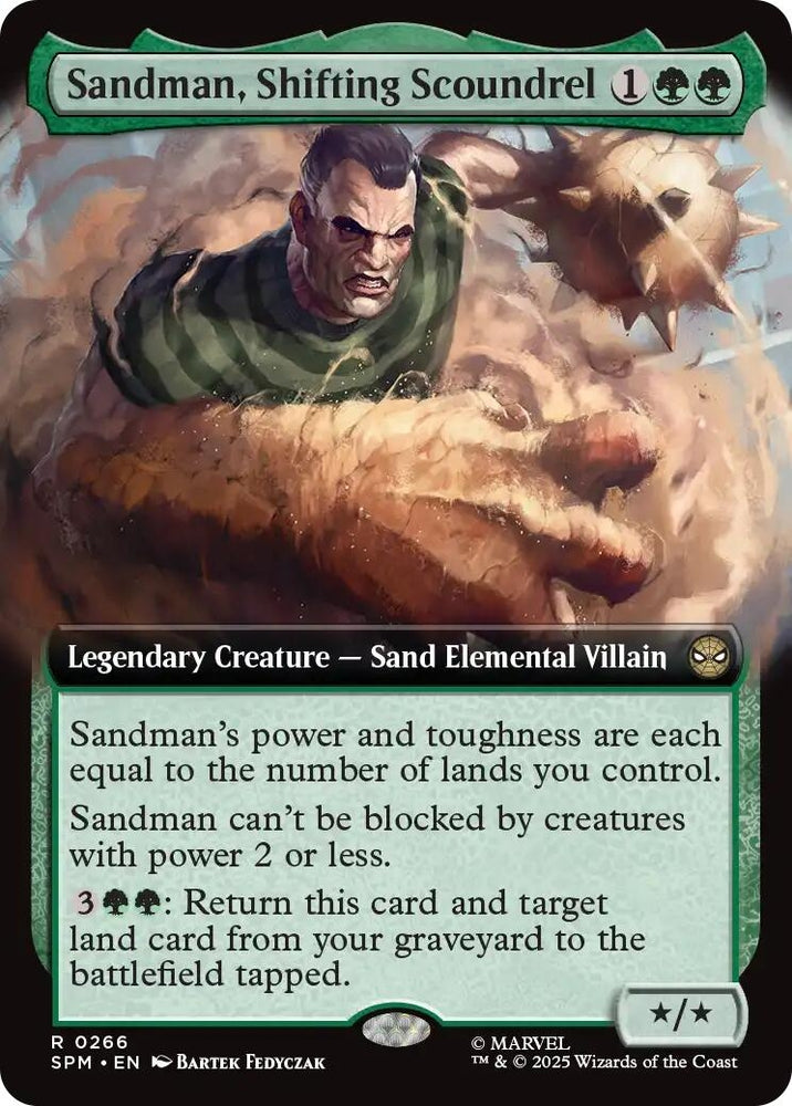 Image for Sandman, Shifting Scoundrel (Extended Art) (266) - Magic: The Gathering