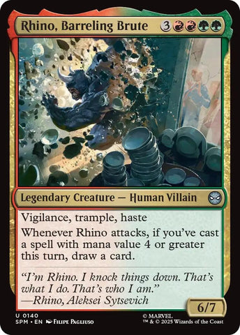 Image for Rhino, Barreling Brute (140) - Magic: The Gathering