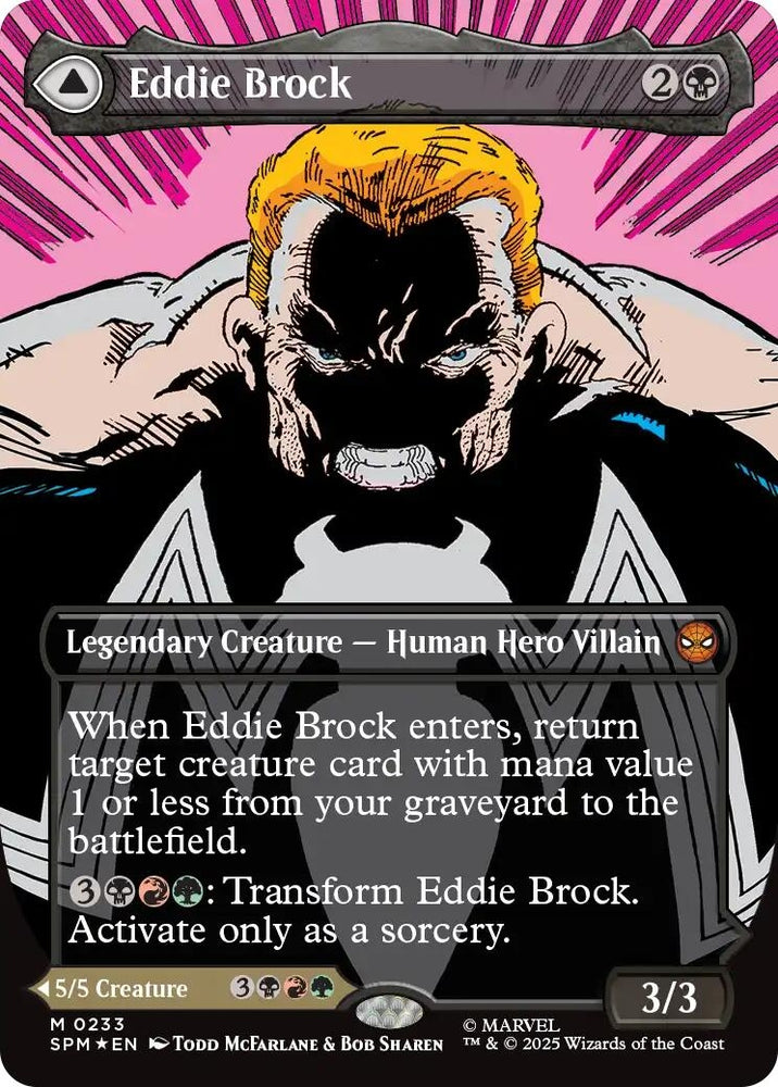 Image for Eddie Brock (0233) (Borderless) (224) (Marvel's Spider-Man) - Magic: The Gathering