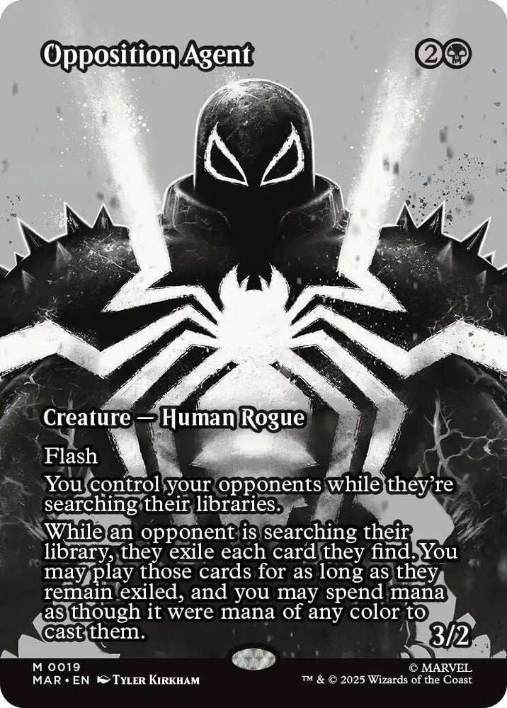 Image for Opposition Agent (Borderless) (19) (Marvel Eternal-Legal) - Magic: The Gathering