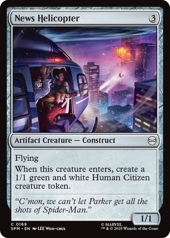 Image for News Helicopter (169) (Marvel's Spider-Man) - Magic: The Gathering