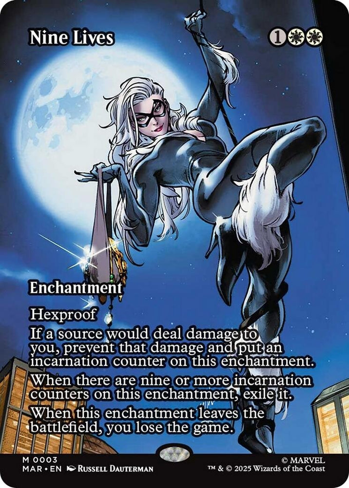 Image for Nine Lives (Borderless) (3) (Marvel Eternal-Legal) - Magic: The Gathering