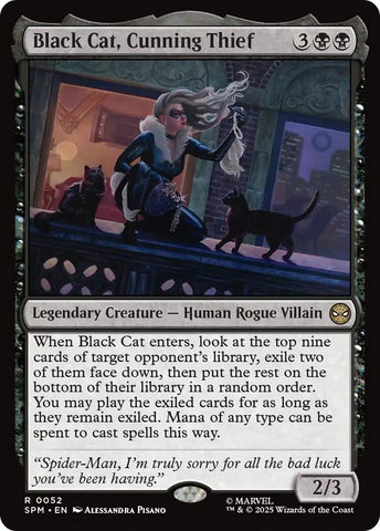 Image for Black Cat, Cunning Thief (52) (Marvel's Spider-Man) - Magic: The Gathering