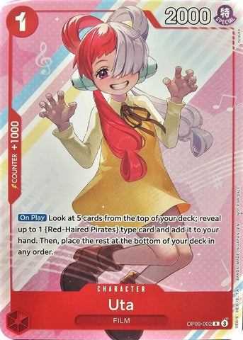 Image for Uta (Welcome Pack Vol. 2) (OP09-002) - One Piece Card Game
