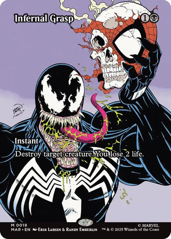 Image for Infernal Grasp (Borderless) (18) (Marvel Eternal-Legal) - Magic: The Gathering