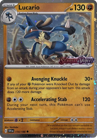 Image for Lucario (Scarlet & Violet Stamp) (114/198) - Pokemon